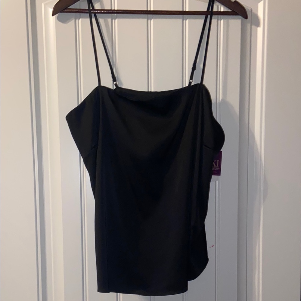 The Sak Black Asymmetrical Sleeveless Camisole
